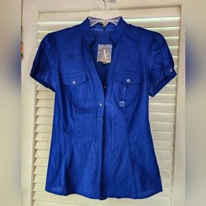 Express dark blue shirt, NWT, XS